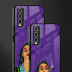 purple smoke glass case for vivo y20i vivo y20t image-2