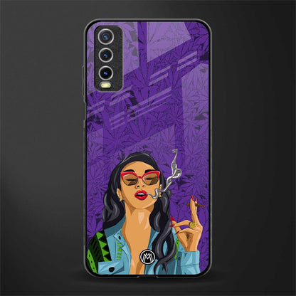 purple smoke glass case for vivo y20 image