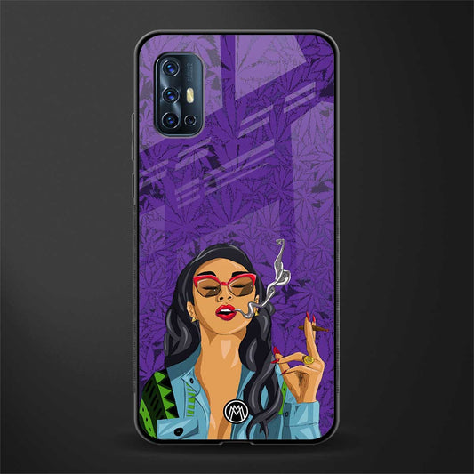 purple smoke glass case for vivo v17 image