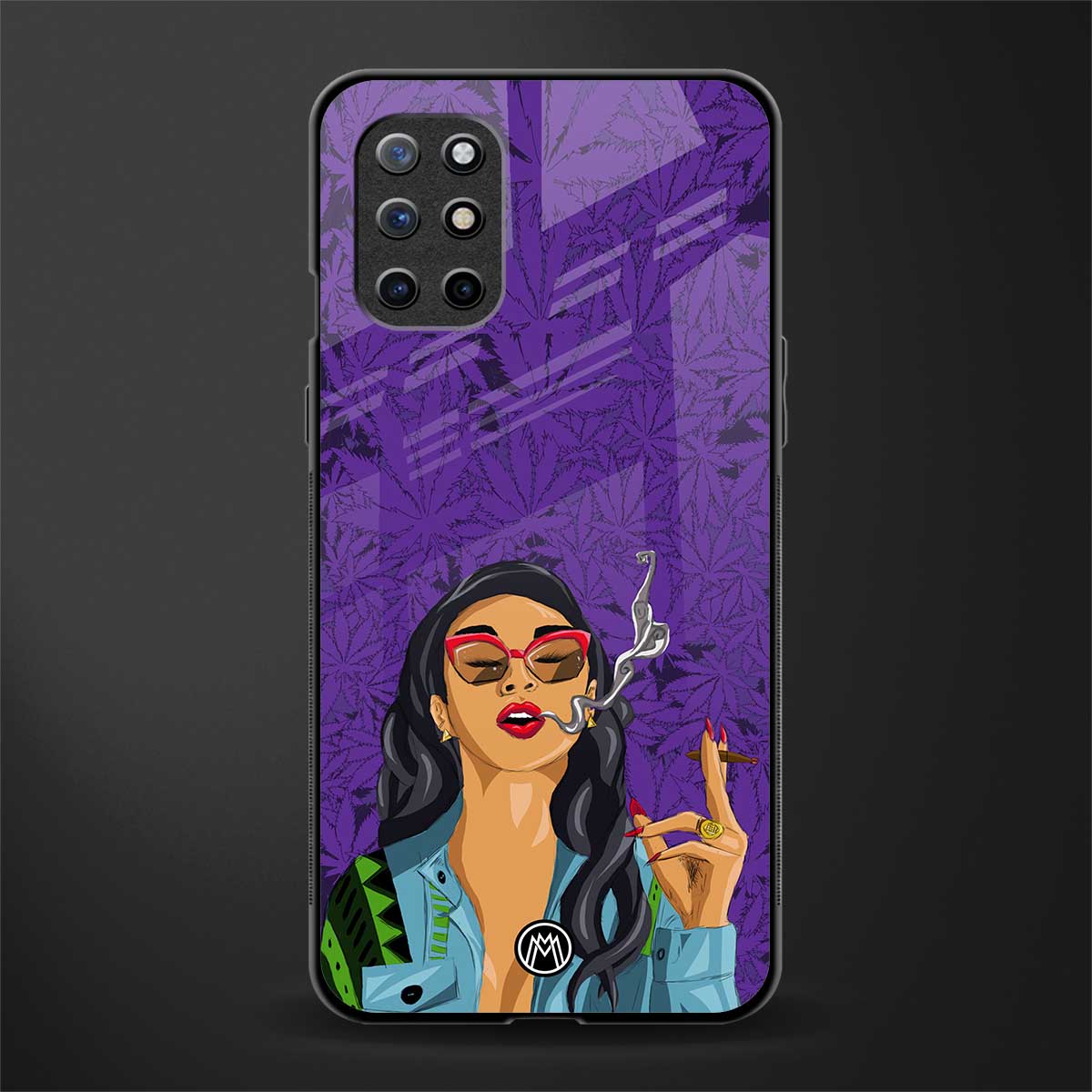 purple smoke glass case for oneplus 8t image