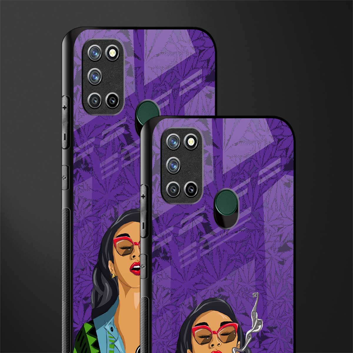 purple smoke glass case for realme 7i image-2