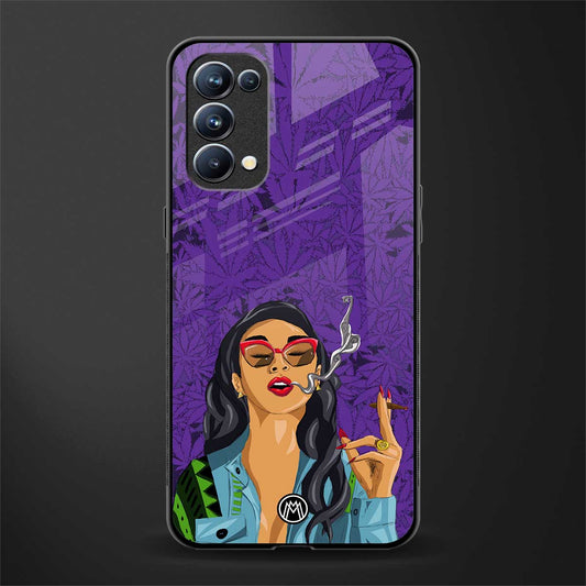 purple smoke glass case for oppo reno 5 pro image