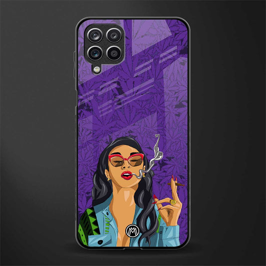 purple smoke glass case for samsung galaxy m12 image