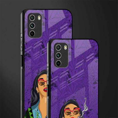 purple smoke glass case for poco m3 image-2