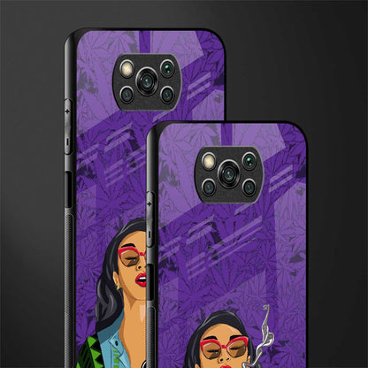 purple smoke glass case for poco x3 pro image-2