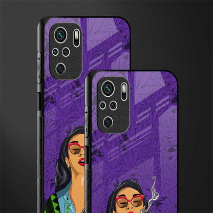 purple smoke glass case for redmi note 10 image-2