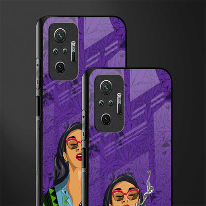 purple smoke glass case for redmi note 10 pro image-2