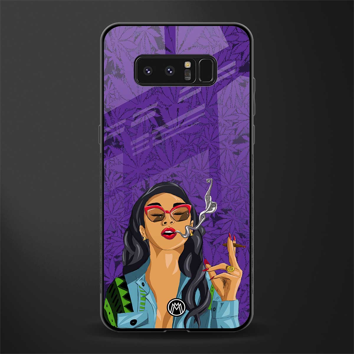 purple smoke glass case for samsung galaxy note 8 image