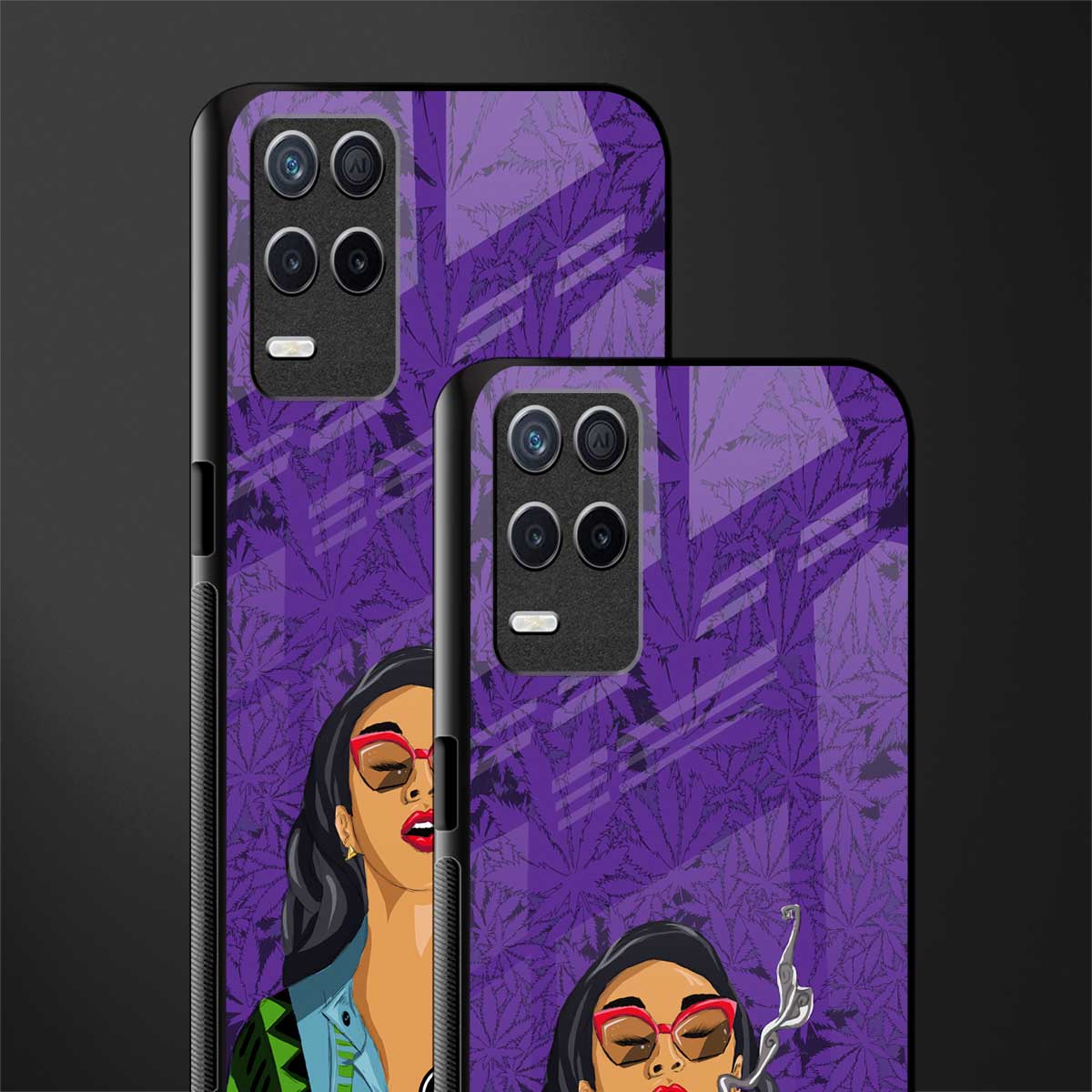 purple smoke glass case for realme 8 5g image-2