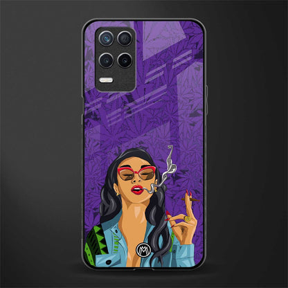 purple smoke glass case for realme 8 5g image