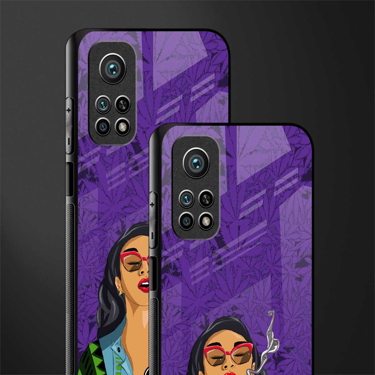 purple smoke glass case for mi 10t 5g image-2