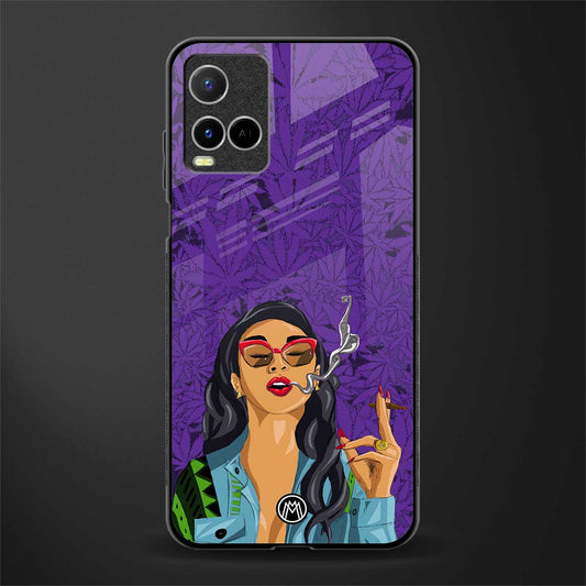 purple smoke glass case for vivo y21a image