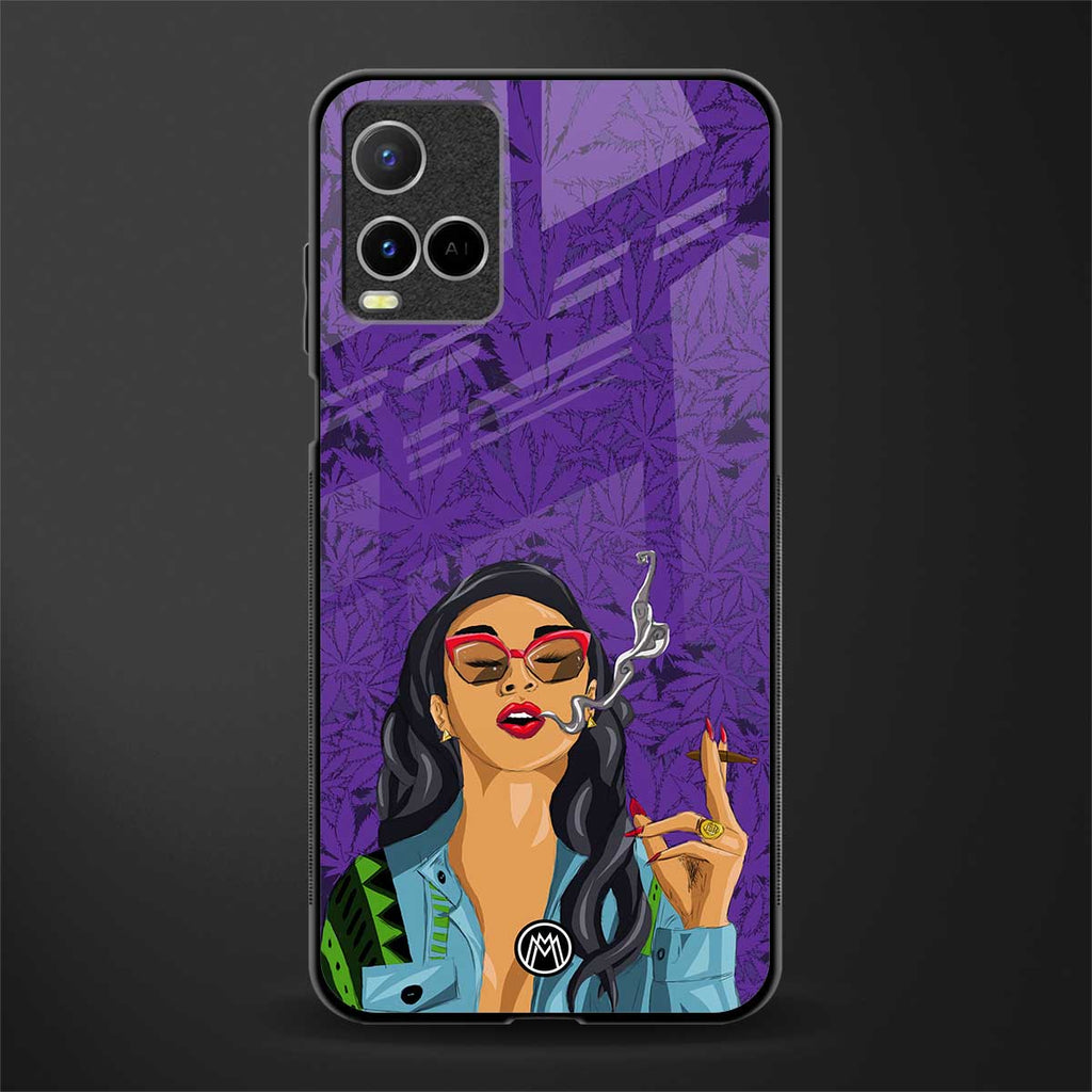 purple smoke glass case for vivo y21s image