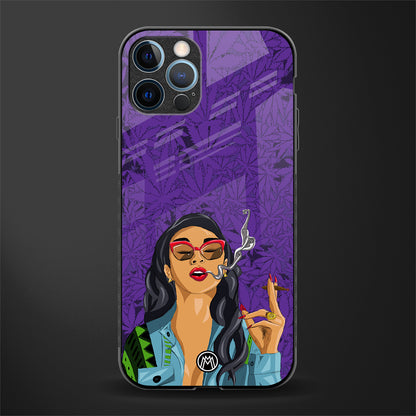 purple smoke glass case for iphone 12 pro max image
