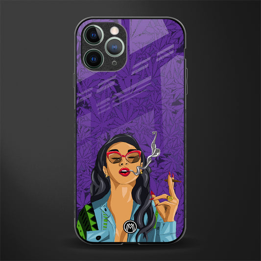 purple smoke glass case for iphone 11 pro max image