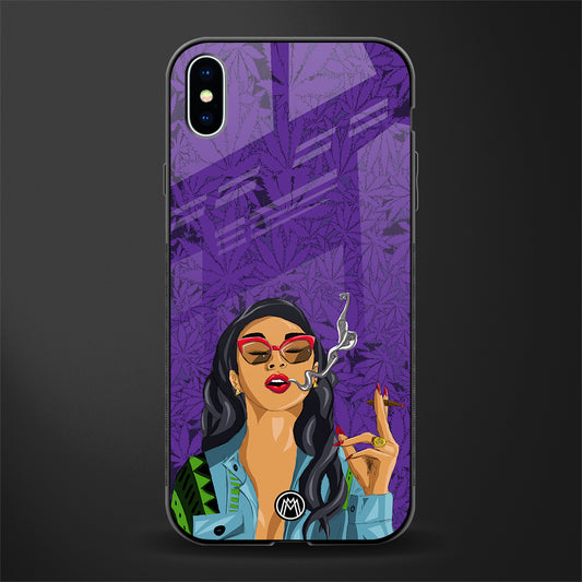 purple smoke glass case for iphone xs max image