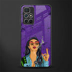 purple smoke glass case for redmi 10 prime image