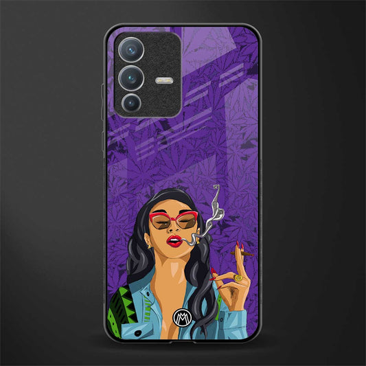 purple smoke glass case for vivo v23 pro 5g image