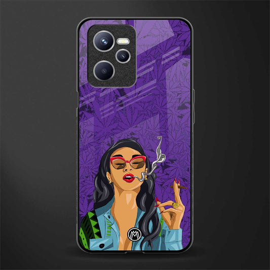 purple smoke glass case for realme c35 image
