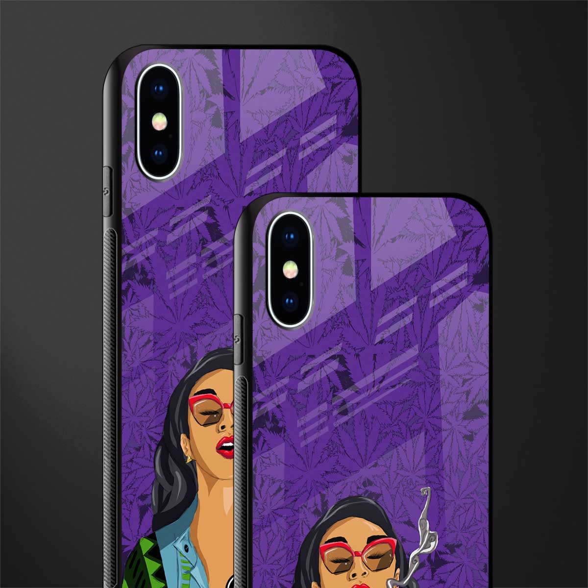purple smoke glass case for iphone x image-2