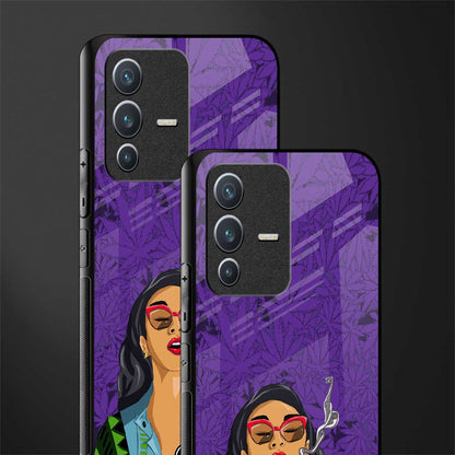 purple smoke glass case for vivo v23 5g image-2