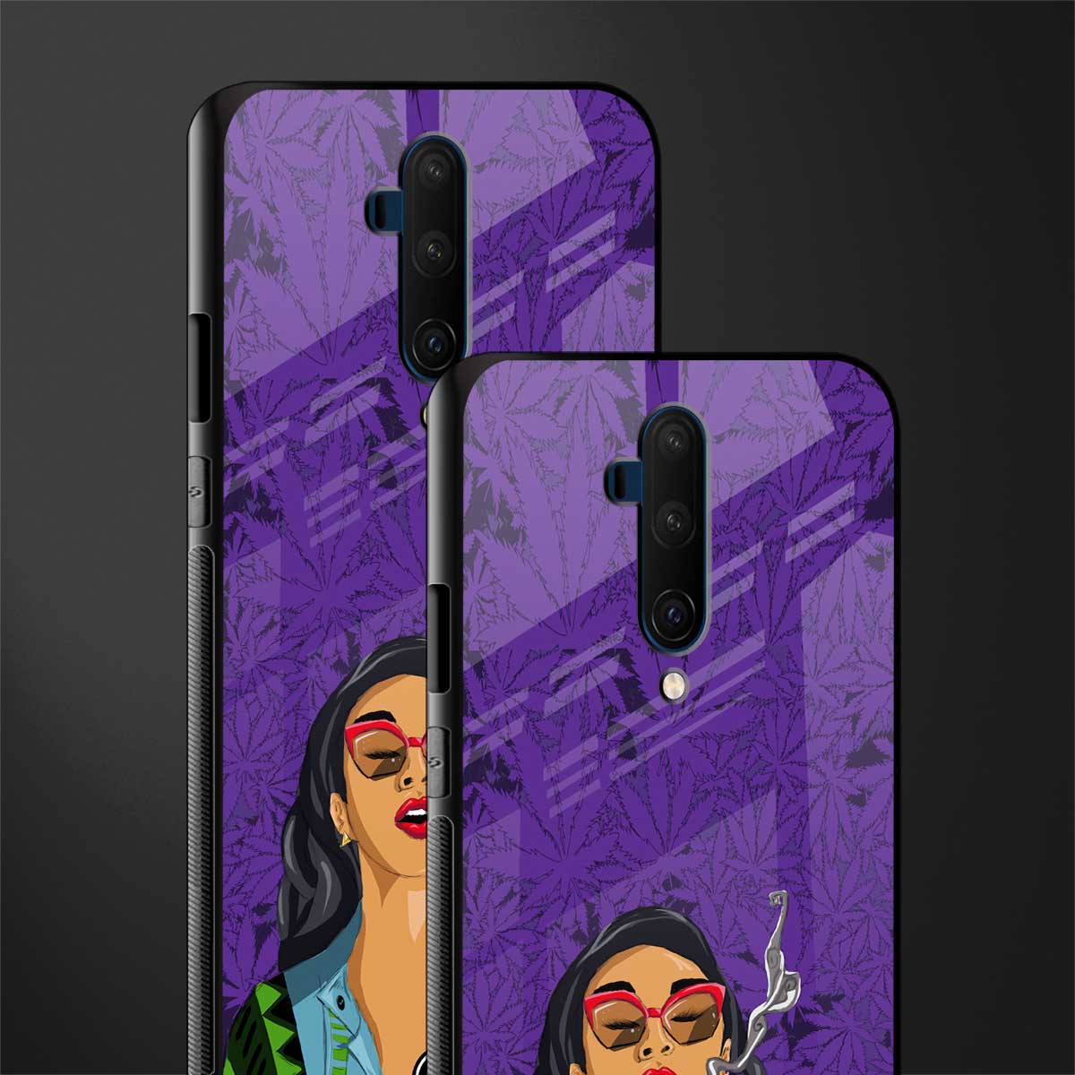 purple smoke glass case for oneplus 7t pro image-2