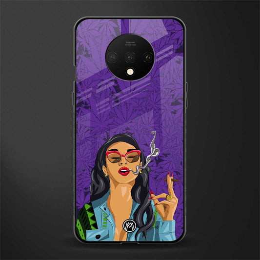 purple smoke glass case for oneplus 7t image