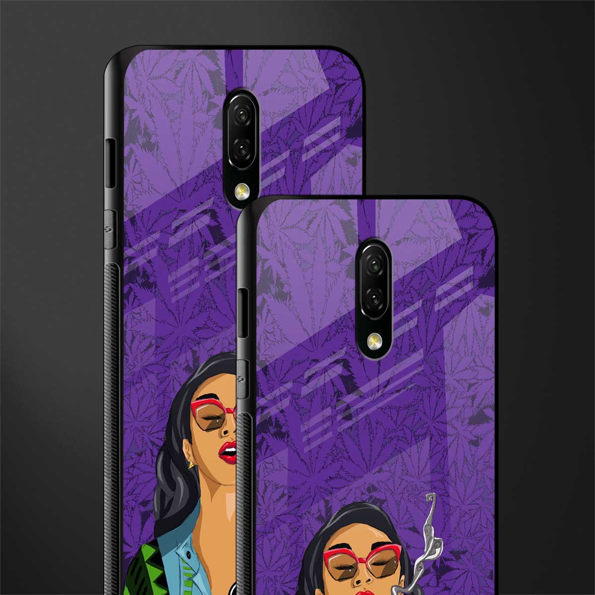 purple smoke glass case for oneplus 7 image-2