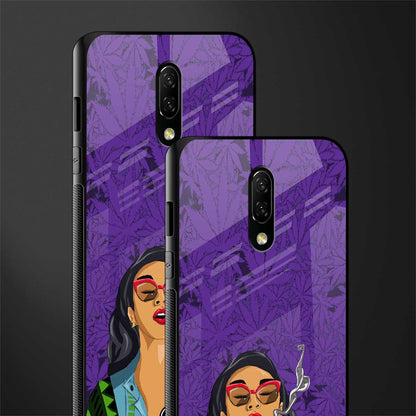 purple smoke glass case for oneplus 7 image-2