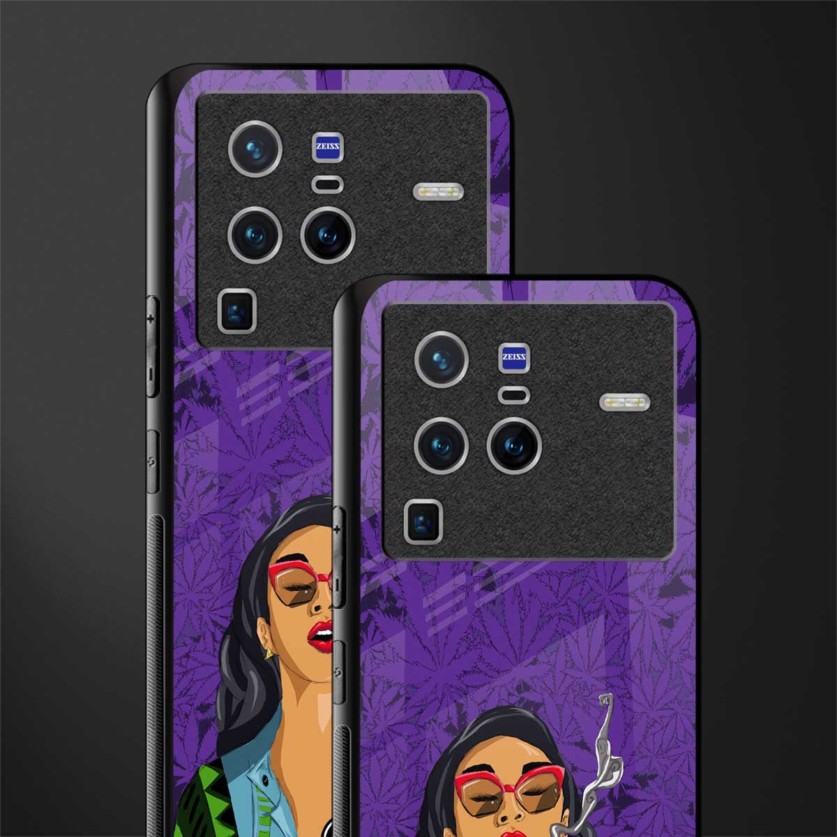 purple smoke glass case for vivo x80 pro 5g image-2