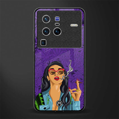 purple smoke glass case for vivo x80 pro 5g image