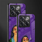 purple smoke back phone cover | glass case for oneplus 10t