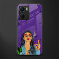 purple smoke back phone cover | glass case for vivo y16