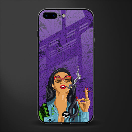 purple smoke glass case for iphone 8 plus image