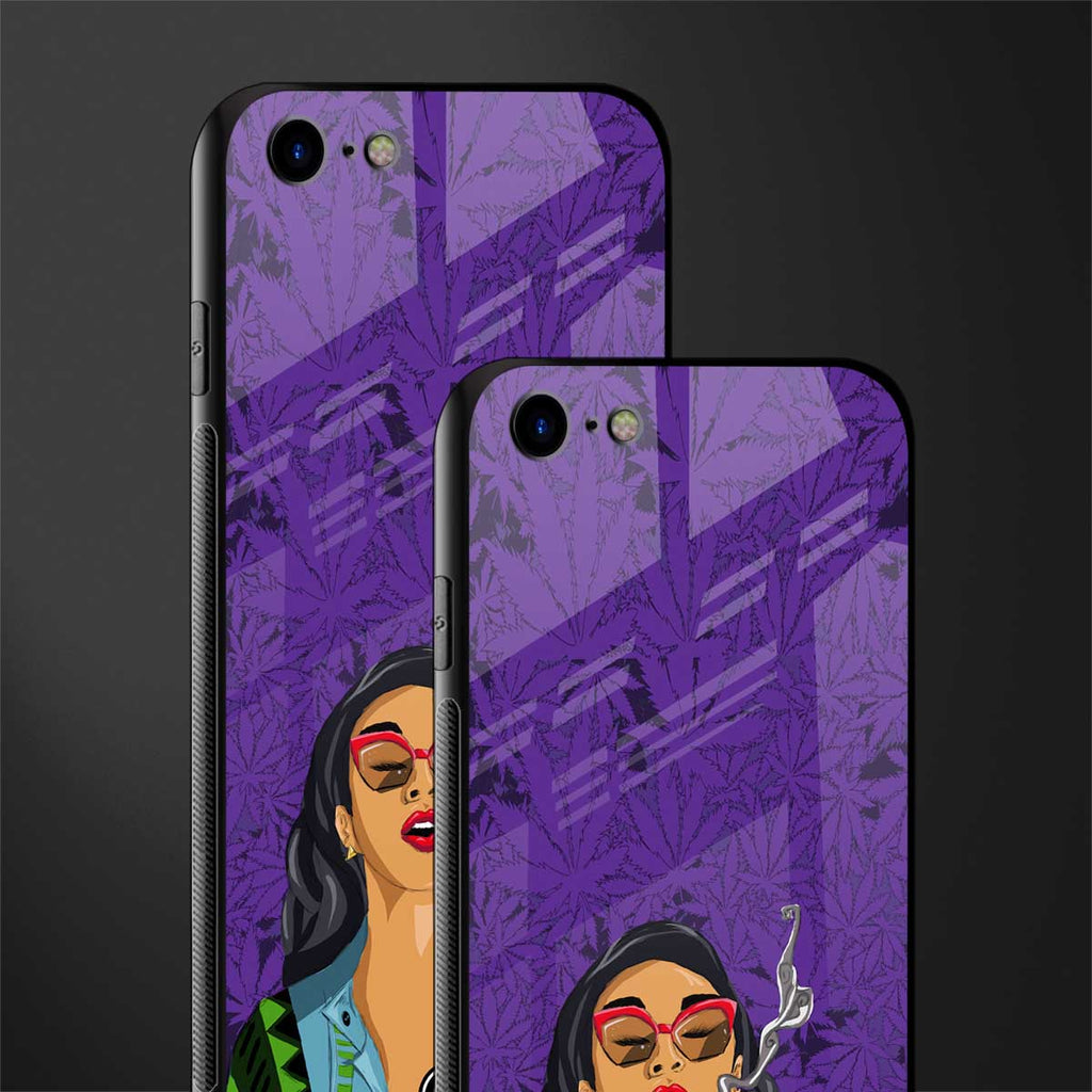purple smoke glass case for iphone 8 image-2