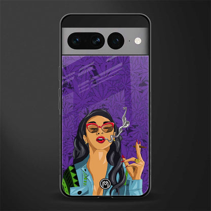 purple smoke back phone cover | glass case for google pixel 7 pro