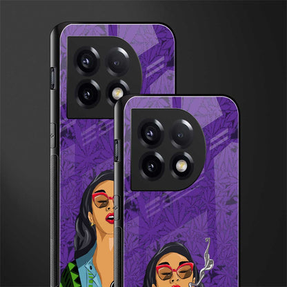 purple smoke back phone cover | glass case for oneplus 11