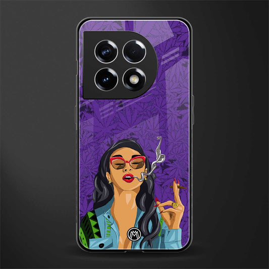 purple smoke back phone cover | glass case for oneplus 11