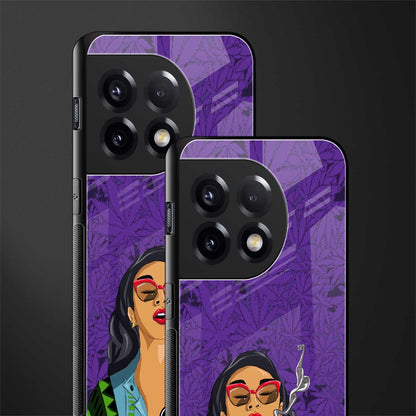 purple smoke back phone cover | glass case for oneplus 11r