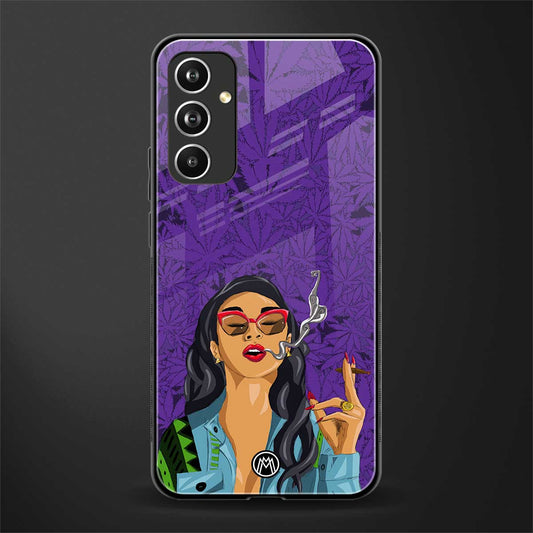 purple smoke back phone cover | glass case for samsung galaxy a54 5g