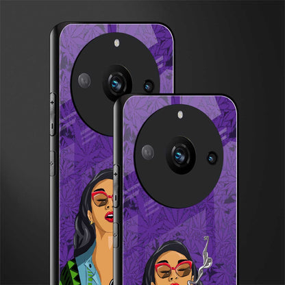 purple smoke back phone cover | glass case for realme 11 pro 5g
