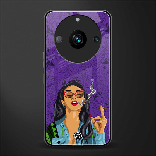 purple smoke back phone cover | glass case for realme 11 pro 5g