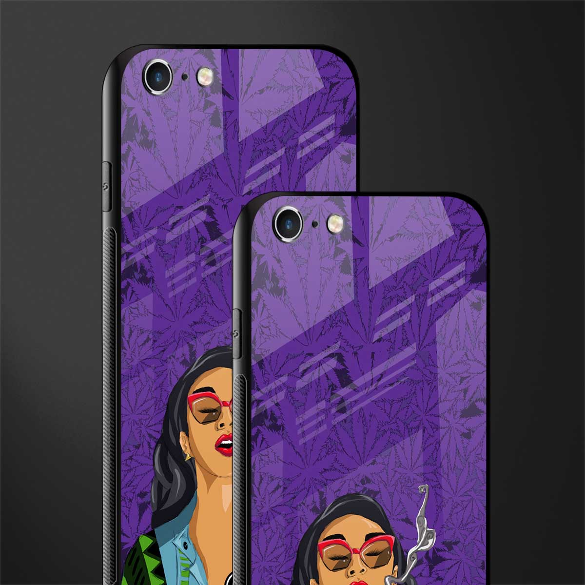 purple smoke glass case for iphone 6s image-2