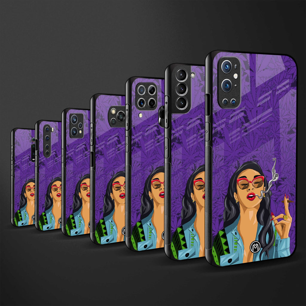 purple smoke glass case for redmi 9 power image-3