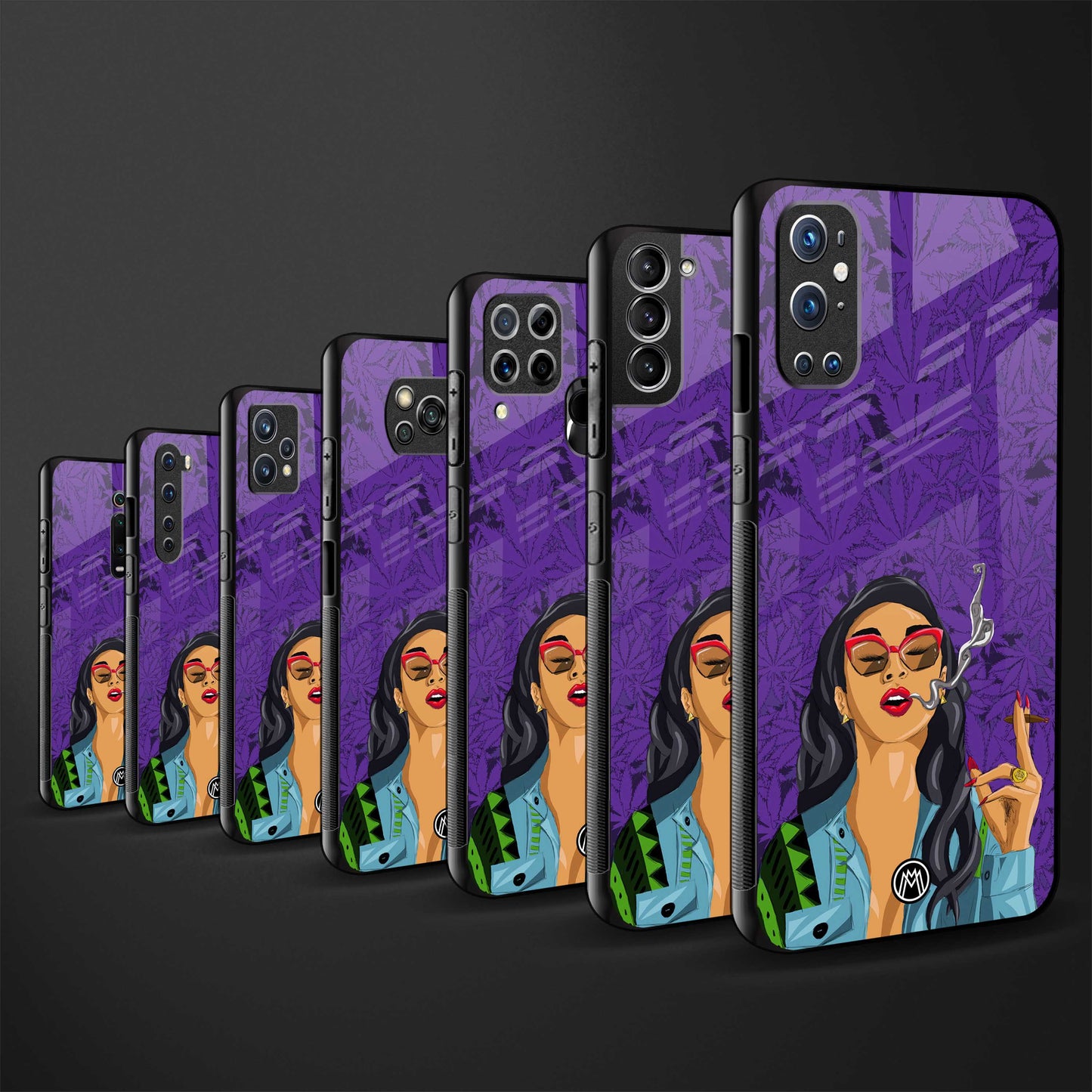 purple smoke glass case for redmi note 7 pro image-3