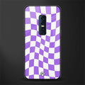 purple white trippy check pattern glass case for vivo v17 pro image