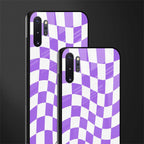 purple white trippy check pattern glass case for samsung galaxy note 10 plus image-2