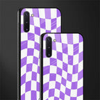 purple white trippy check pattern glass case for samsung galaxy note 10 image-2