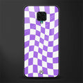 purple white trippy check pattern glass case for poco m2 pro image