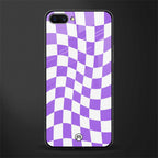 purple white trippy check pattern glass case for realme c1 image